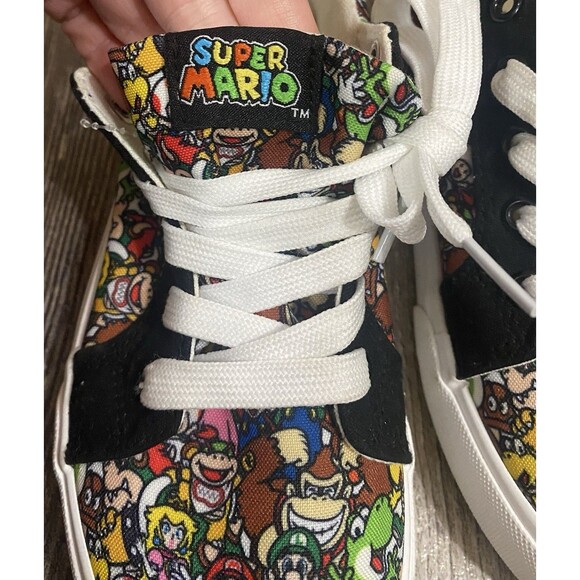 NWT New Nintendo Super Mario Bros Low Top Shoes Youth Size 5 Gamer Luigi Yoshi - Picture 8 of 11